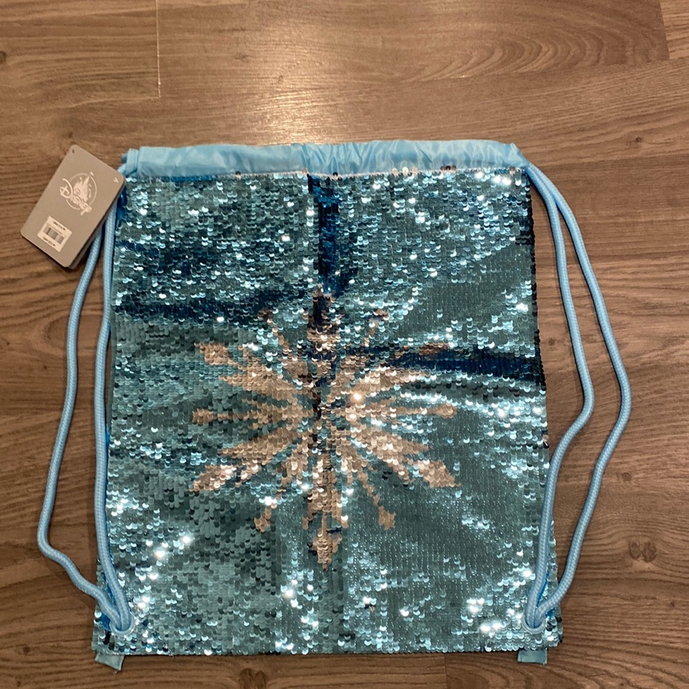 New Disney Frozen Snowflake Sequin Swim bag tote